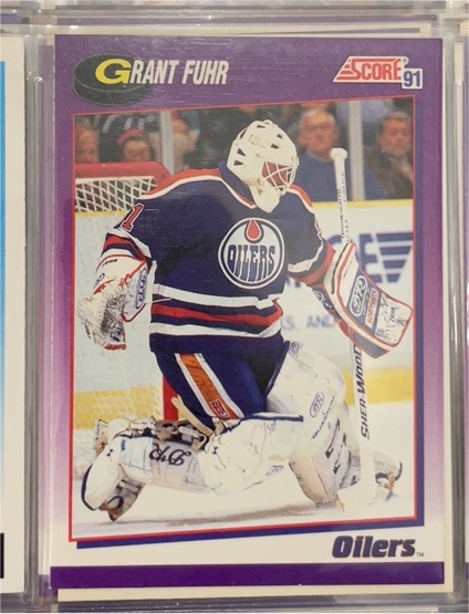 1991-92 Score #114 Grant Fuhr — front