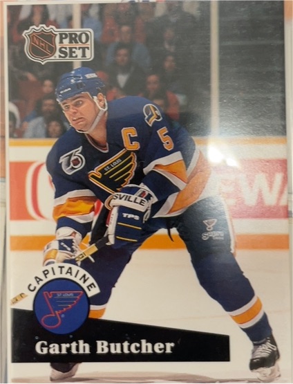 1991-92 Pro Set #583 Garth Butcher — front