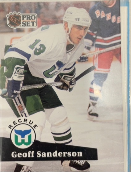 1991-92 Pro Set #536 Geoff Sanderson — front