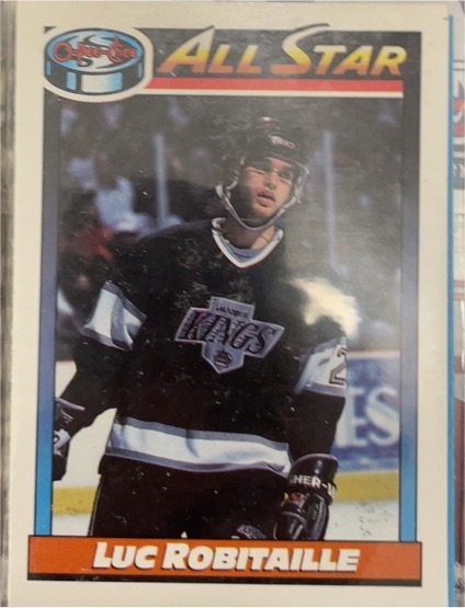 1991-92 O-Pee-Chee #260 Luc Robitaille Los Angeles Kings All-Star — front