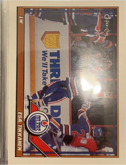 1991-92 O-Pee-Chee #378 Esa Tikkanen — front