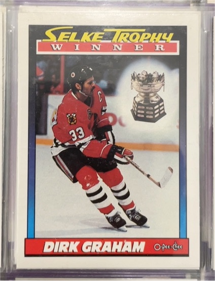1991-92 O-Pee-Chee #521 Dirk Graham Chicago Blackhawks Selke Trophy Winner — front