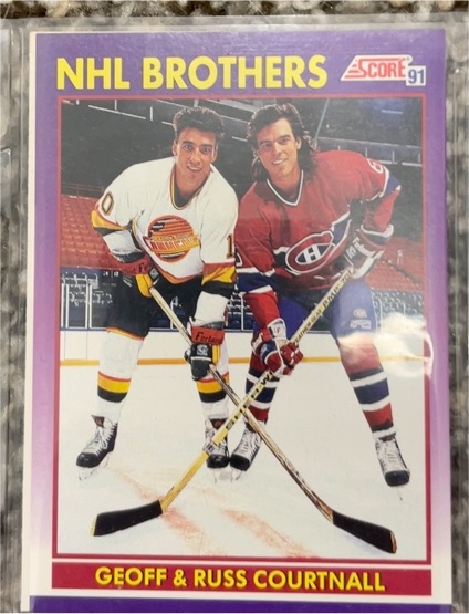 1991-92 Score NHL Brothers #270 Geoff & Russ Courtnall — front