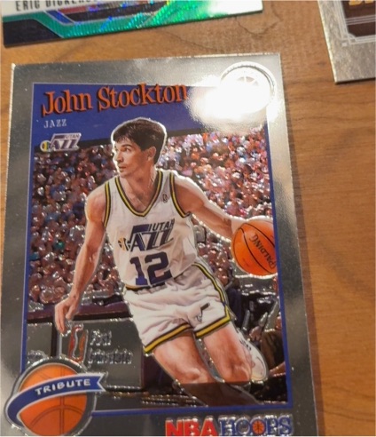 2019-20 Panini NBA Hoops Premium Stock Tribute #292 John Stockton — front