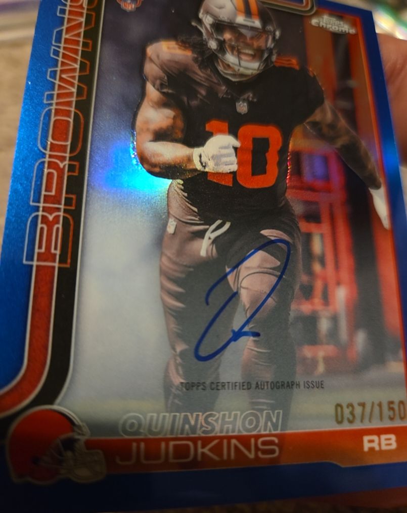 2025 Topps Chrome #RA-QJ Quinshon Judkins — front