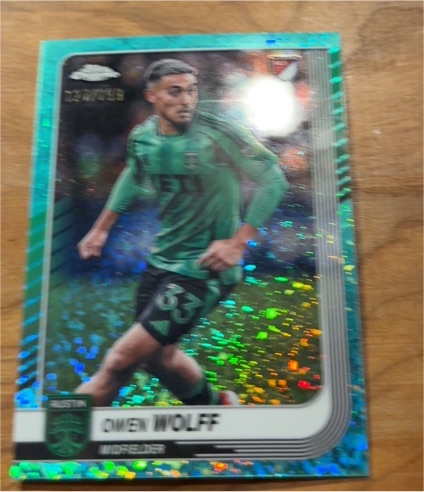 2025 Topps Chrome MLS #77 Owen Wolff — front
