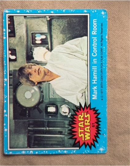 1977 Topps Star Wars #61 Mark Hamill in Control Room — front