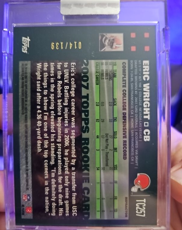 2007 Topps Chrome #TC257 Eric Wright — front