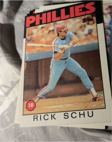 1986 Topps #16 Rick Schu Philadelphia Phillies — front