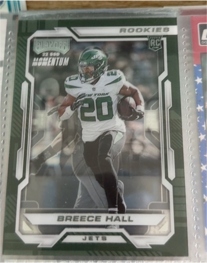 2022 Panini Chronicles Playoff Momentum Rookies #PMR-13 Breece Hall — front