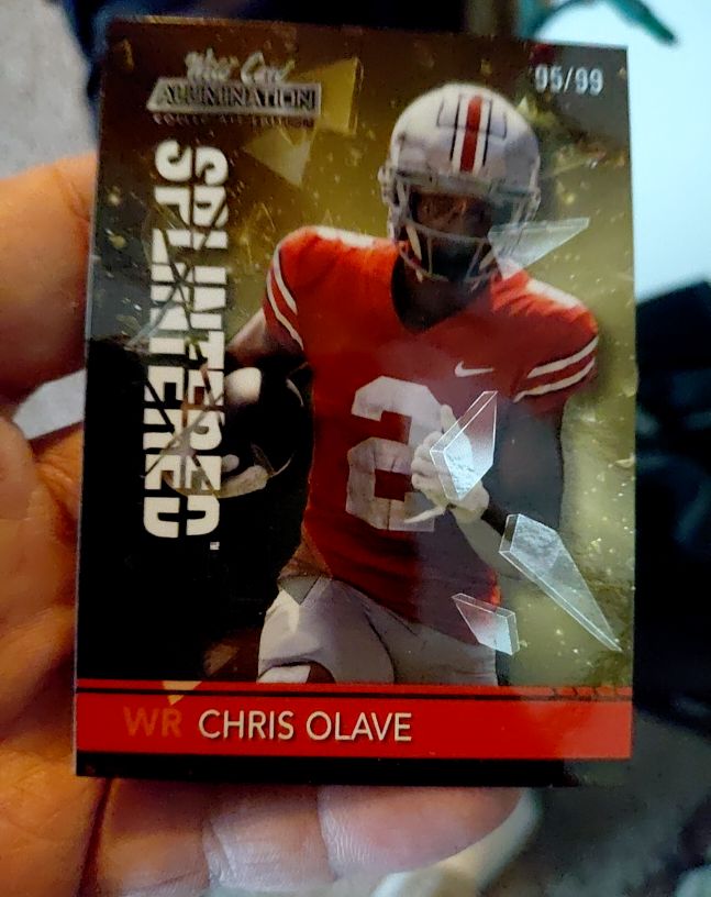 2021 Wild Card Alumination #ANSP-10 Chris Olave Splintered Red — front