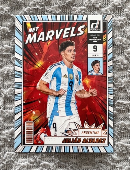 2025-26 Donruss Road to FIFA World Cup #9 Julián Álvarez Net Marvels — front