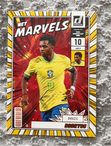 2025-26 Donruss Road to FIFA World Cup Net Marvels #5 Rodrygo — front