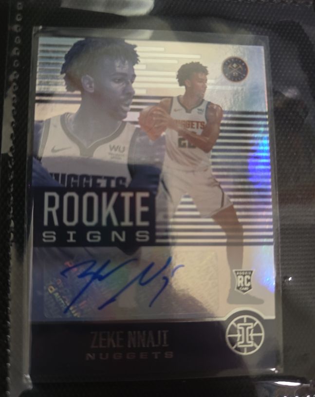 2020-21 Panini Hoops Rookie Ink #RI-ZNJ Zeke Nnaji — front