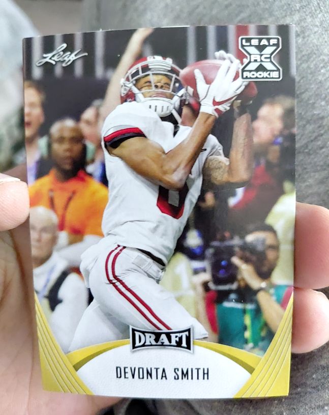 2021 Leaf Draft #26 Devonta Smith — front