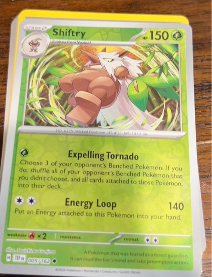 2024 Pokemon TCG Temporal Forces #005 Shiftry — front