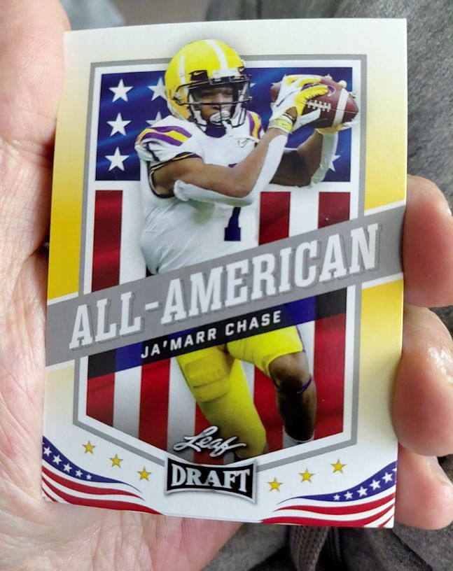 2021 Leaf Draft All-American #41 Ja'Marr Chase — front