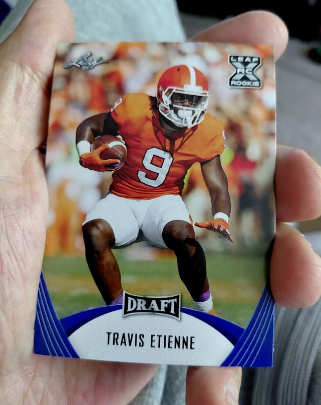 2021 Leaf Draft #14 Travis Etienne — front