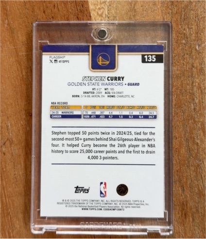 2025 Topps #135 Stephen Curry — front