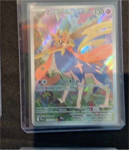 2025 Pokémon Phantasmal Flames #100 Zacian Illustration Rare Full Art — front