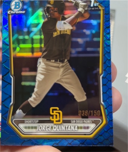 2026 Bowman Chrome #BCP-93 Jorge Quintana — front