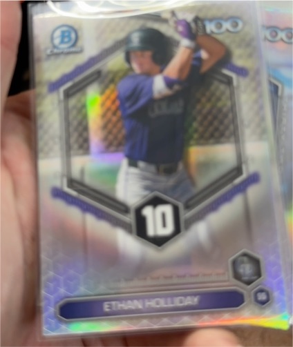 2026 Bowman Chrome Top 100 #BTP-10 Ethan Holliday — front