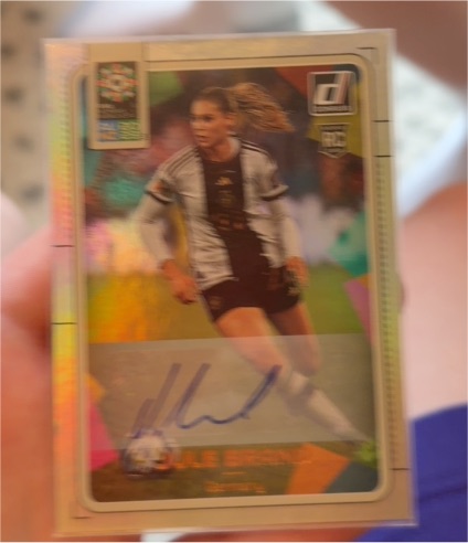2023 Panini Donruss FIFA Women's World Cup #212 Jule Brand Base SP Autographs Rookie Card — front