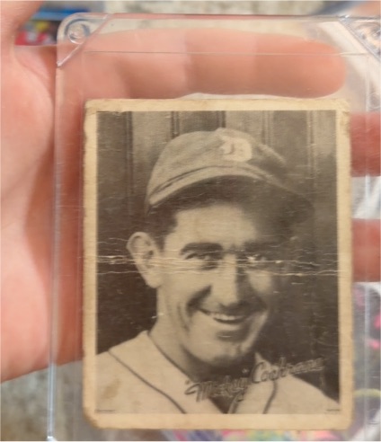 1933 Mickey Cochrane Detroit Tigers Baseball Panel — front