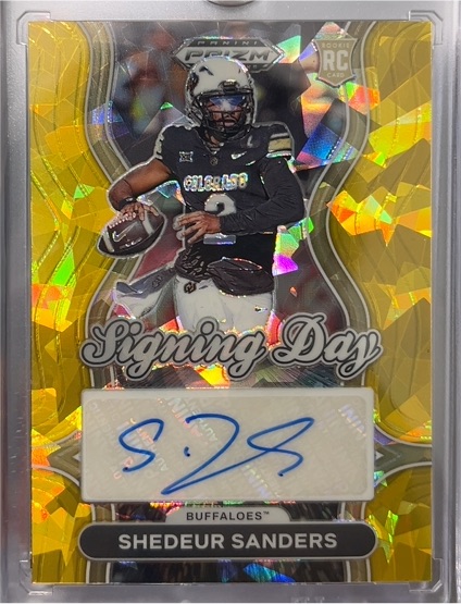 2025 Panini Prizm Draft Picks Signing Day #SD-SSS Shedeur Sanders — front