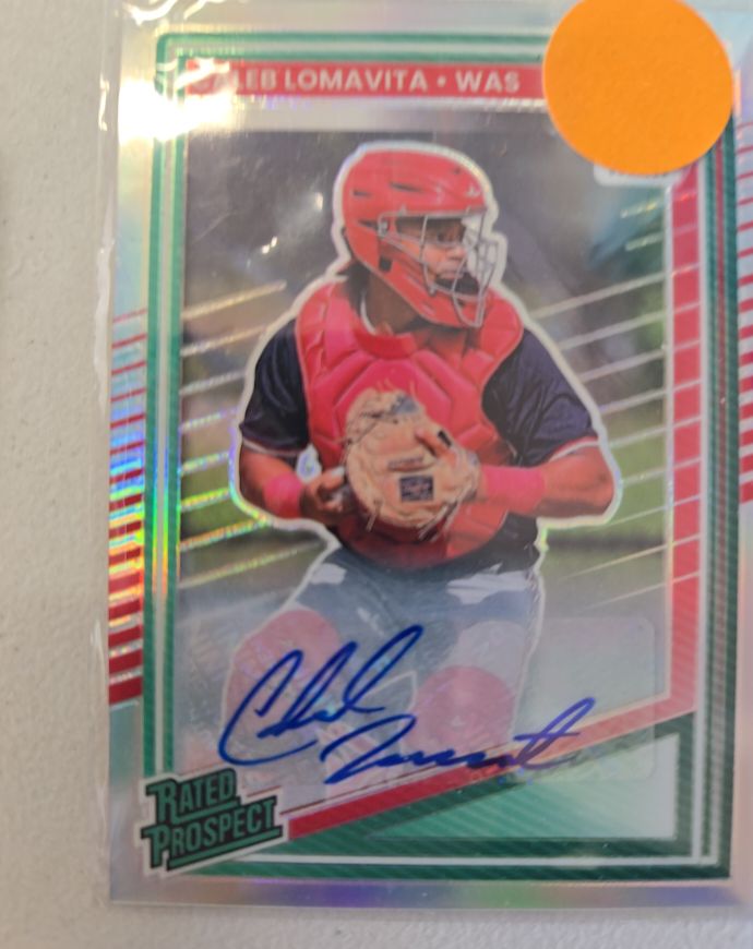 2025 Panini Donruss Optic #149 Caleb Lomavita Rated Prospect — front