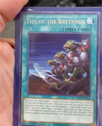 2020 Yu-Gi-Oh! #KICO-EN053 Ties of the Brethren — front