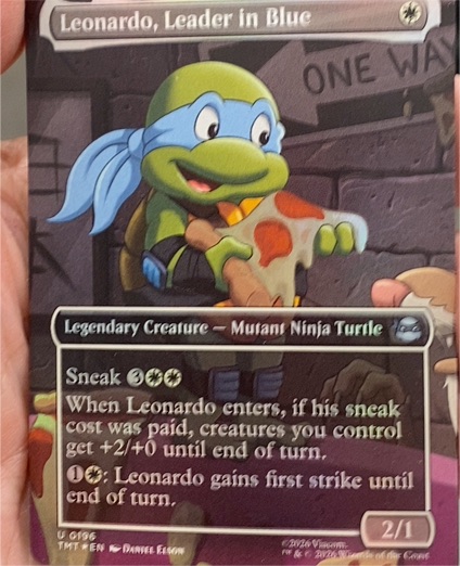 2026 Magic MTG x TMNT #0196 Leonardo, Leader in Blue — front