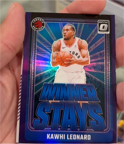 2024-25 Donruss Optic #8 Kawhi Leonard Winner Stays Purple Prizm — front