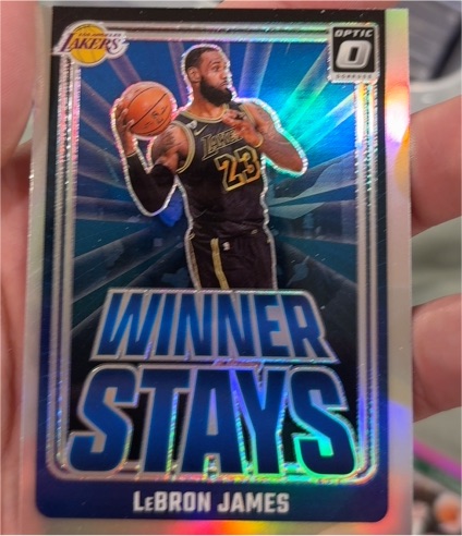 2024-25 Panini Donruss Optic #1 LeBron James Winner Stays Silver Prizm — front