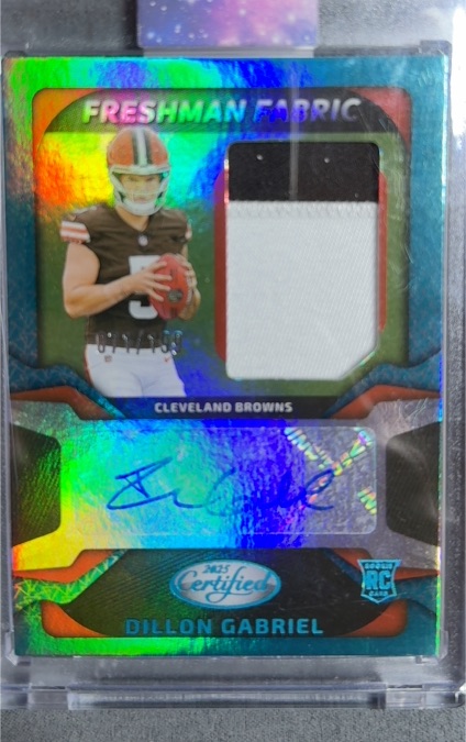2025 Panini Certified Freshman Fabric #FBC-DGL Dillon Gabriel — front