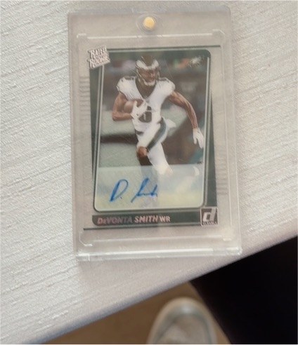 2021 Panini Clearly Donruss #62 DeVonta Smith Rated Rookie Autograph — front