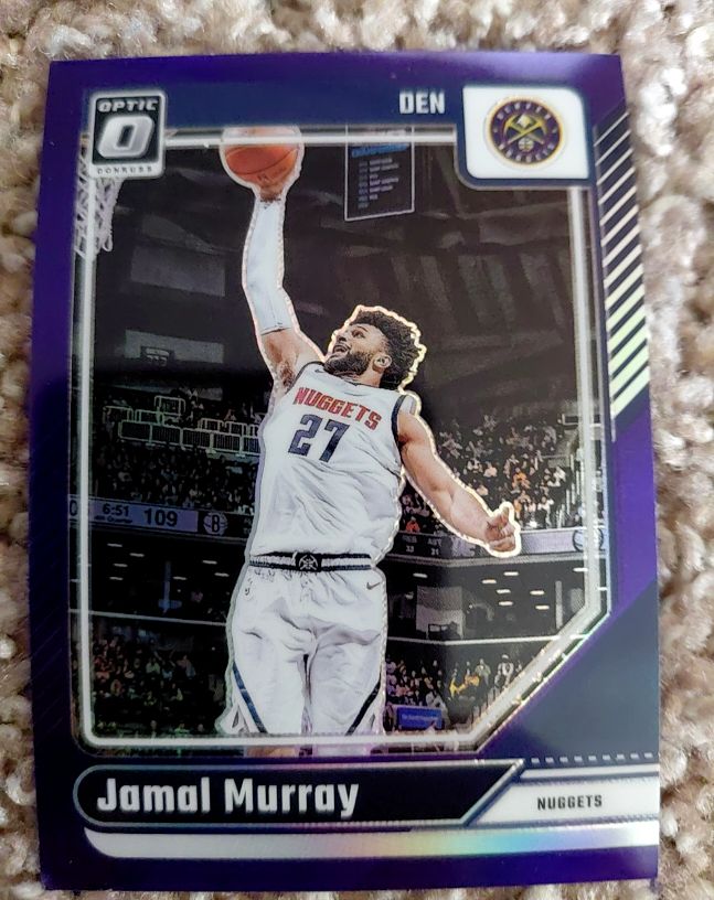 2024-25 Panini Donruss Optic #138 Jamal Murray Purple Prizm Denver Nuggets — front