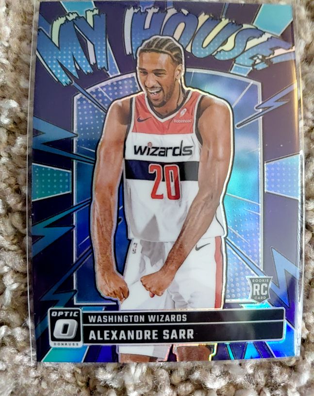 2024-25 Panini Donruss Optic #9 Alexandre Sarr My House Purple Prizm Rookie Wizards — front