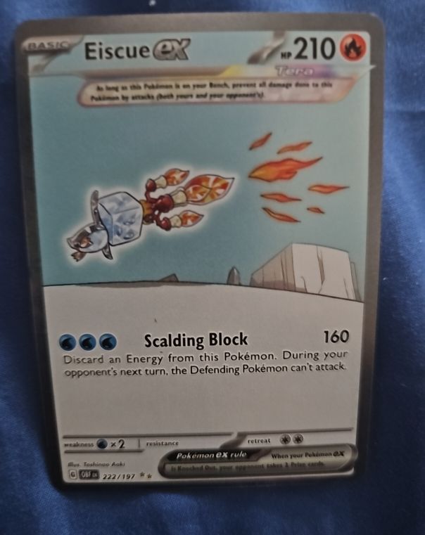 2023 Pokémon SV03: Obsidian Flames #222 Eiscue ex — front