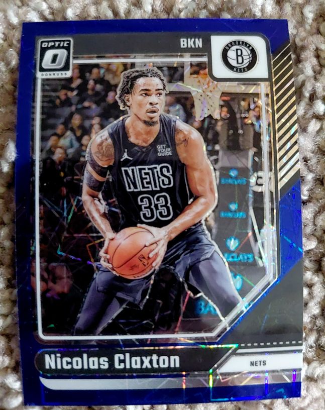 2024-25 Donruss Optic #170 Nicolas Claxton Blue Velocity — front