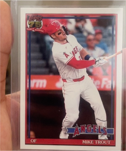 2026 Topps Series 1 1991 Topps Baseball 35th Anniversary #T91-1 Mike Trout — front