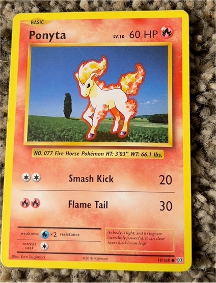 2016 Pokemon XY Evolutions #19 Ponyta — front