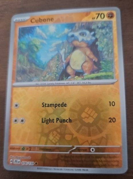 2023 Pokemon Journey Together #076 Cubone — front