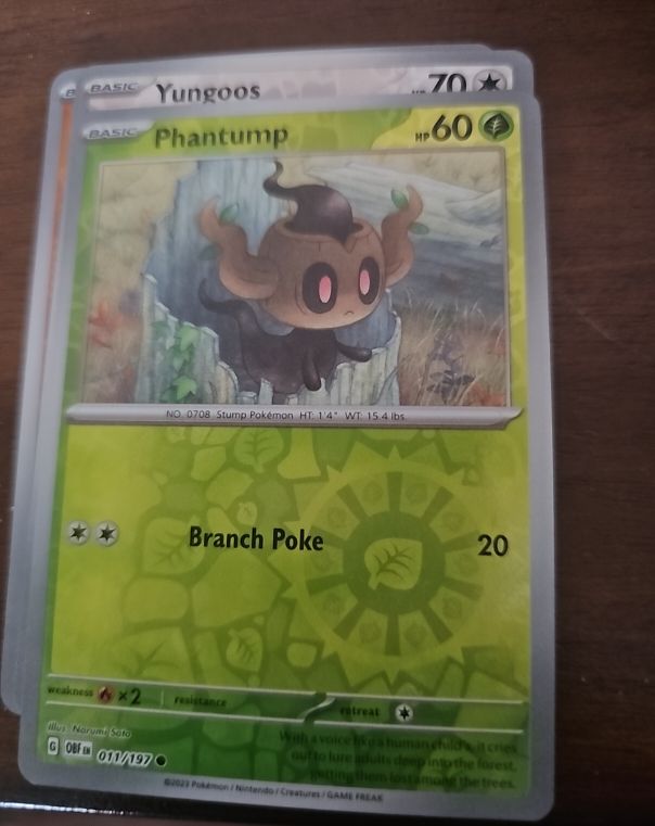 2023 Pokémon SV03: Obsidian Flames #011 Phantump — front