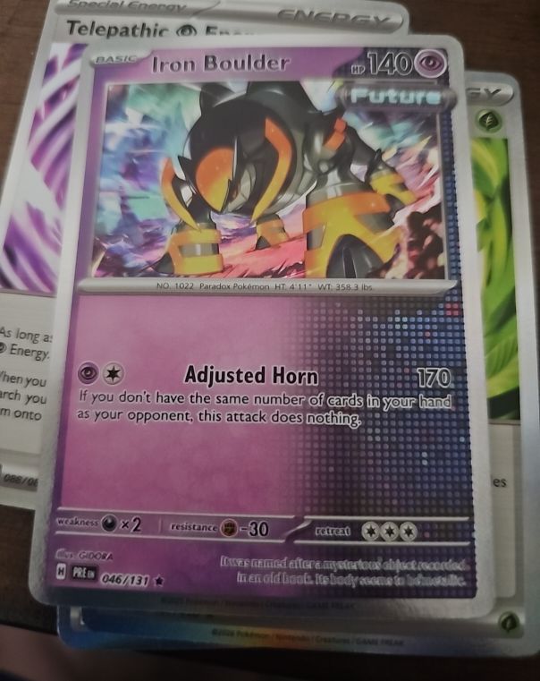 2023 Pokémon TCG Scarlet & Violet Prismatic Evolutions #046 Iron Boulder — front