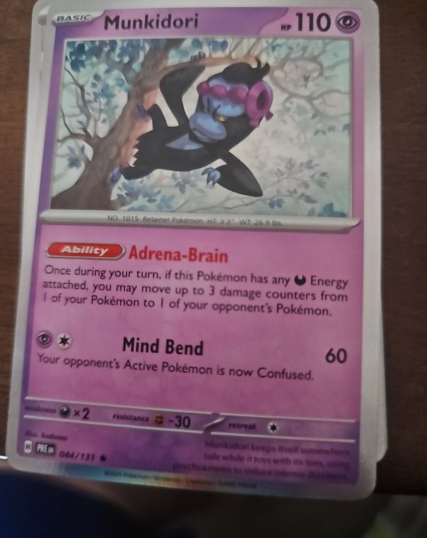 2022 Pokémon Prismatic Evolutions #044 Munkidori — front