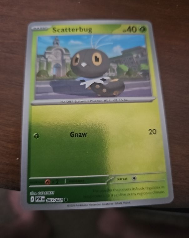 2026 Pokemon Perfect Order #007 Scatterbug — front