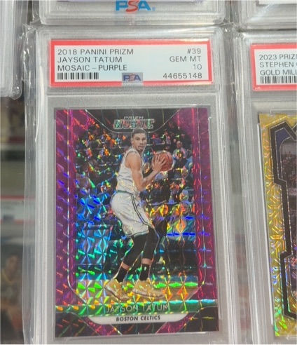 2018 Panini Prizm #39 Jayson Tatum Mosaic - Purple — front