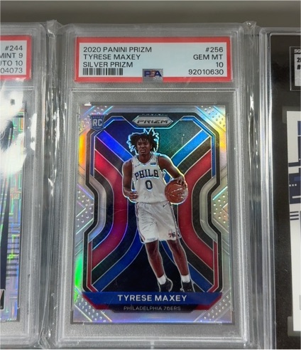 2020 Panini Prizm #256 Tyrese Maxey Silver Prizm — front