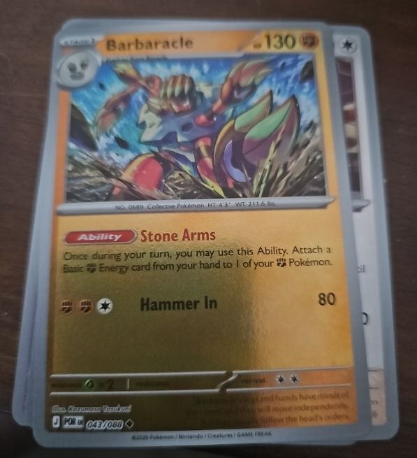 2016 Pokémon Perfect Order #043 Barbaracle — front